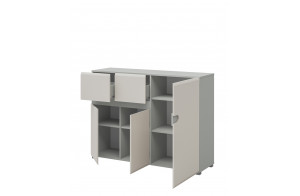 Модульная мебель для гостиной Леонардо белый глянец композиция