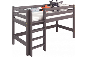 Низкая кровать Соня Лаванда с прямой лестницей вариант 11