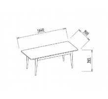 Стол обеденный Мавенна (Mavenna), раскладной MAVN-14